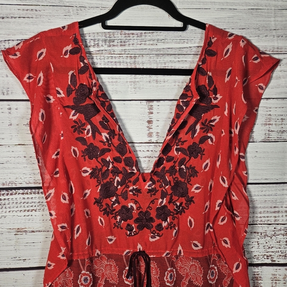 Free People embroidered caftan mini tunic - Picture 6 of 16
